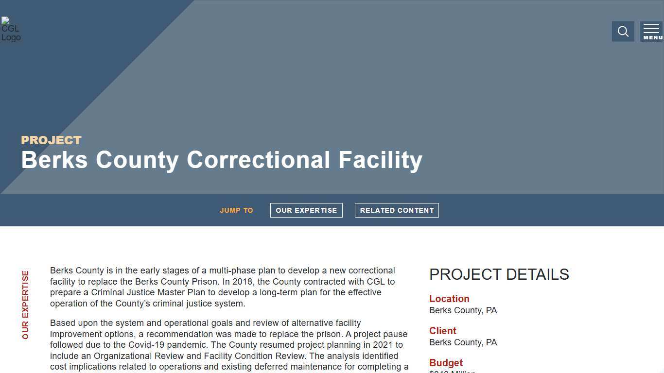 Berks County Correctional Facility - CGL Companies